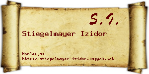 Stiegelmayer Izidor névjegykártya